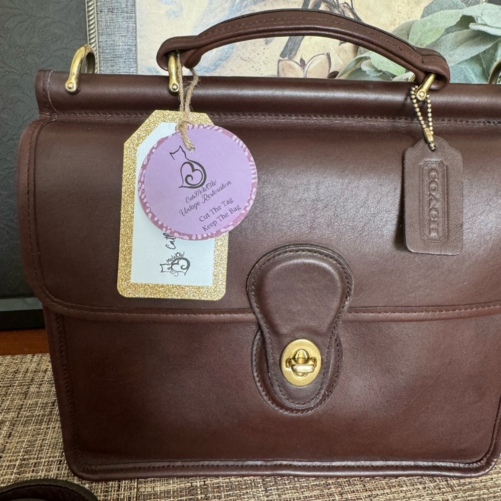 ❤️SOLD❤️Vintage Coach Mahogany Willis Bag 9927 - Picture 8 of 14